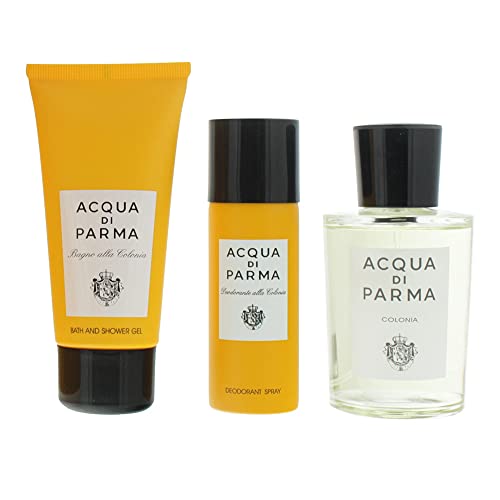 Набор от Acqua Di Parma Colonia Унисекс от 3 теми (3,4 грама одеколон + 2,5 мл гел за коса и душ + 1,7 мл дезодорант-спрей)