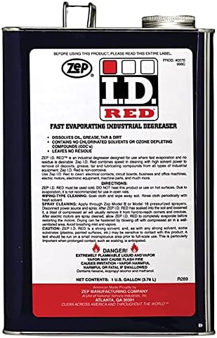 Быстроиспаряющийся индустриален обезмаслител Zep I. D. Red Liquid - 1 галон (в опаковка 4 броя) - 57024 - Ефективно обезжиривающее