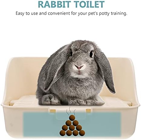 СТОБОК Заек Ъглова Тоалетна Пластмасова Носилка за Дребни Животни Зайци котешката Ъглов Тава За Боклук Тренировъчен Тоалетна за