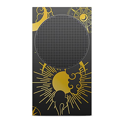 Дизайн на своята практика за главата Официално Лицензиран Haroulita Sun Moon and Stars Art Mix Vinyl Стикер Калъф за игра кожа, Съвместим с конзола Xbox серия S
