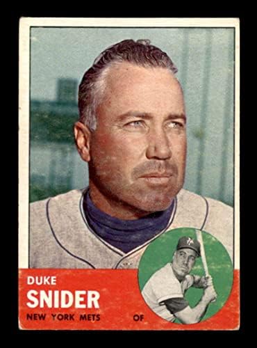 #550 Duke Snider HOF - Бейзболни картички Topps 1963 г. (Междузвездни войни) С градацией VGEX - Реколта Картички с автограф бейсболистов