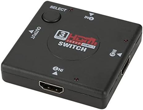HGVVNM HDMI 3 in1 Out Превключвател 3 порта HDMI Превключвател е Жена-Женски Преминете Сплитер Кутия за Селектор за HDTV 1080P видео Превключвател (Цвят: както е показано, размер: е?