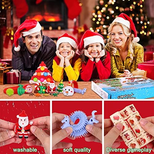 Адвент-Календар на 2022 година, 24 дни Изненади, Подаръци, Коледни Календари за Обратно отброяване за деца, Момчета и Момичета, Юноши, Коледни Сензорни играчки-Неспоко?