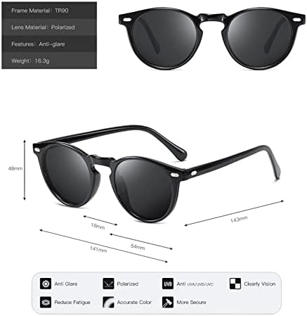 TPOFHS Очила за Нощно Виждане за шофиране - Антибликовые Поляризирани Слънчеви Очила с UV400, Предпазни Очила за Мъже И Жени, Колоездене, Риболов