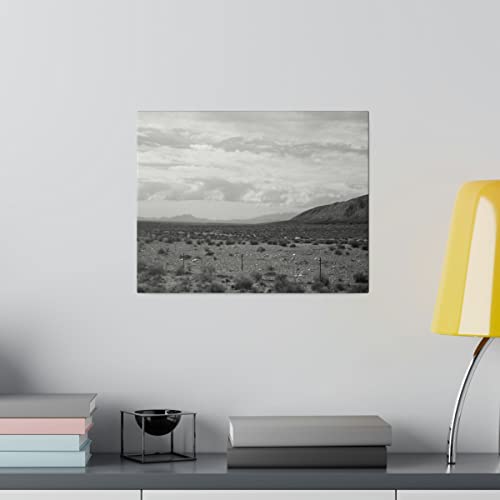 Черно-бели облаци Над Скалистия пейзаж Аризона 16x20 Матиран Платно, Натянутый в рамка, Готов да бъде обесен на Оригиналната фотография