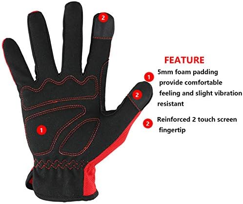 Мъжки работни ръкавици DULFINE High Performance (3 чифта в опаковка), сензорен екран Повишена гъвкавост За многократна употреба,