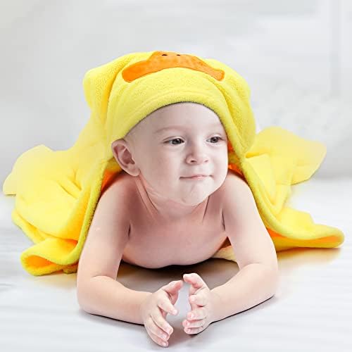 Бебешка хавлиена кърпа с качулка - Меки бебешки кърпи с капак и кърпи за баня с утиными уши за бебета, малки деца, грудничков, бебешки