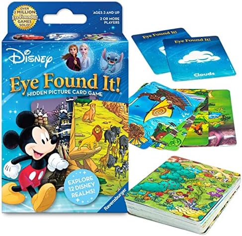 Игра на карти Ravensburger Disney World of Eye Found It, за момчета и момичета на възраст от 3 и повече години - Забавна семейна