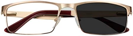 Очила за четене Унисекс HORV от промяна на цвета, Умни Фотохромичните слънчеви Очила, Бизнес Очила в метални рамки очила с половин