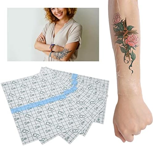5шт ремонт татуировки етикети татуировки водоустойчив татуировки-нататъшни грижи еластична превръзка носят лента прозрачна водоустойчива
