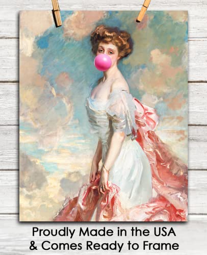 Викторианската Жена, Дъвки, Е Абстрактно Стенно Изкуство: Изчистен, Естетичен, Бохо и Модерен Плакат с Принтом за дом, офис, Хотел,