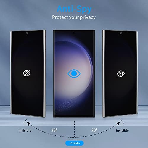 Защитно фолио Cnarery [2 + 2] за Samsung Galaxy S23 Ultra 5G, защитен слой от закалено стъкло за защита на екрана от 2 опаковки