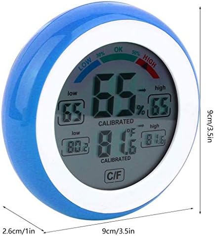 Стаен термометър с орехи орехи - Домакински Електронен Влагомер-Термометър за стая с едно докосване на телевизор (Цвят: E)