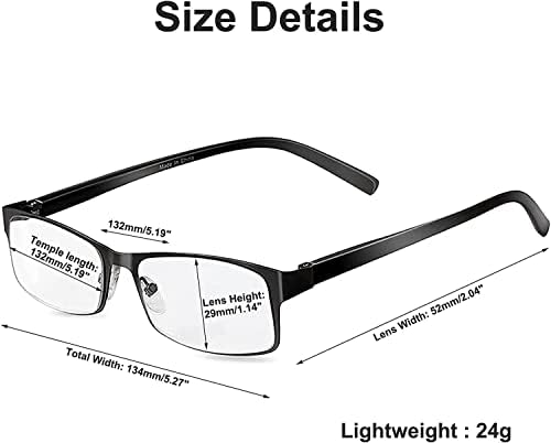 AMZBSR 5 Опаковки Очила за четене за жени и Мъже, Блокиране Четец Синя Светлина с Пружинным тръба на шарнирна връзка