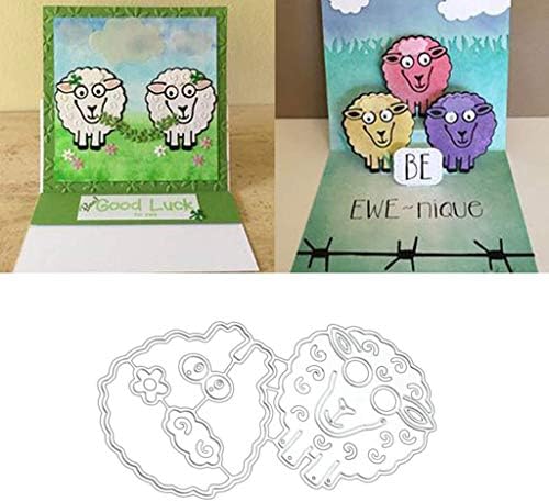 Метални Печати във формата на овце, Режещи Печати за украса за Картички, Печати за Подпечатване за Scrapbooking, Декорация на Хартиени