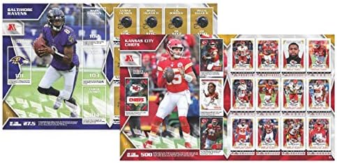 10 ОПАКОВКИ: Колекция футболни стикери Панини NFL 2020 г. (5 етикети / 1 търговска карта на компютър)
