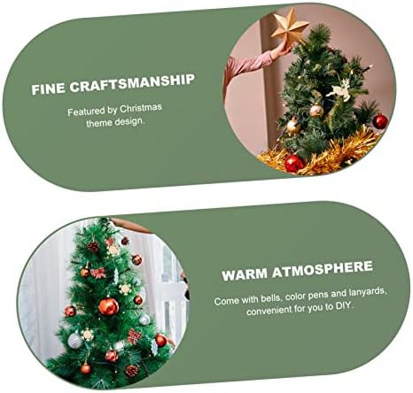 Veemoon 1 Комплект Коледни трески Дърво със Собствените си Ръце Коледен Декор Дървен Декор Коледен Дървена Украшение Диск За Рисувани