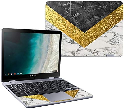 Корица MightySkins, съвместима с Samsung Chromebook Plus LTE (2018) - Модерен Marble | Защитен, здрав и уникален винил калъф | Лесно