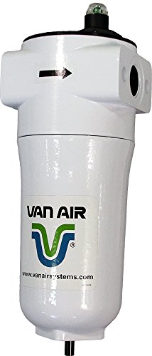 Van Air Systems F200-0100-1- Филтър за сгъстен въздух серия BAD-PD6 F200, премахва масло, вода и твърди частици, индикатор за диференциално
