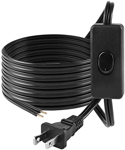 Захранващ кабел лампи VSEER с превключвател за включване / изключване 3A / 120V, Сертифициран UL Тел лампи с формованным приставка