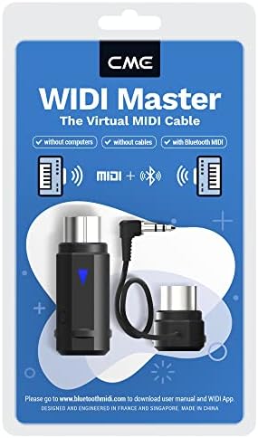 CME WIDI Master - Безжичен MIDI-Bluetooth адаптер 5 MIDI DIN 5 с изключително ниска латентност - Разделяне / обединяване на MIDI