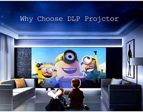 Видео проектор JAHH За Домашно Кино с Пълна Резолюция 720p Led Безплатен Проектор за Домашно Кино за Смартфон