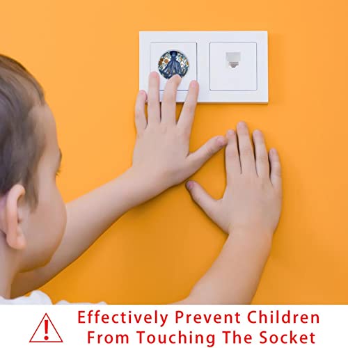 24 Опаковки на Защитени от деца Електрически Защитни Капачки За защита от деца Капачки За контакти С шарките на Синия Октопод
