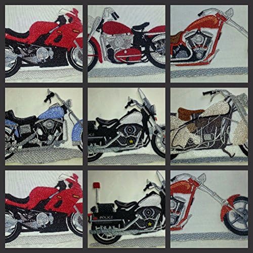 Горещи пръти върху платно Красива колекция ивици за колоездачи [Easy езда] [История на американски автомобили в бродерия] Нашивка