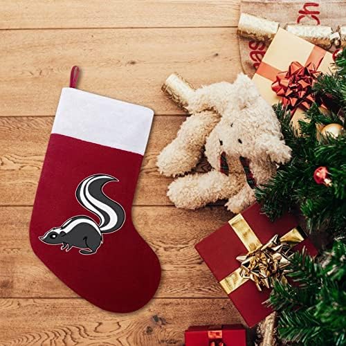 Веселият Коледен Окачен Отглеждане под формата на Скункс Чорапи за Коледно Камина Празничен Начало Декор