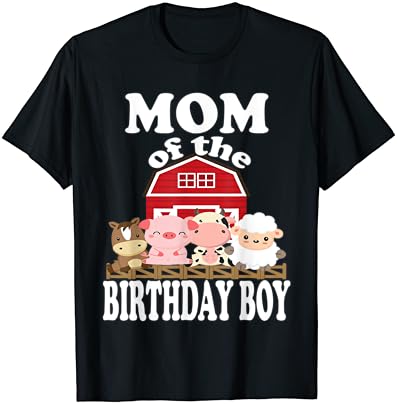 Тениска за партията Майка на рожден ден с Фермерскими животните в чест на рождения ден