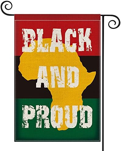 AVOIN colorlife Черно И Горд Африка Градински Флаг Вертикална Двупосочна, Черно Месец Историята В Чест на Националната Партита Външно