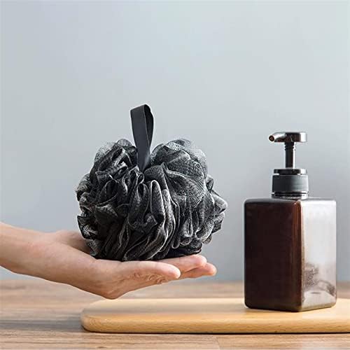MABEK Shower Brush for Body Preto de Bambu carvão Vegetal banho Adulto Flor banho macio malha espuma esponja banho bolha bola Pele