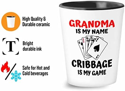Чаша за Криббиджа 1,5 мл - името Ми е Баба - игра на Карти, Класически Настолни игри Card играч Баба на Внуци