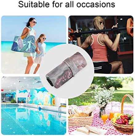 KEEPREAL Розова чанта за влажни сушене с цветя Еднорог филтър за Памперси и бански костюми, за пътуване и на плажа - Водоустойчива