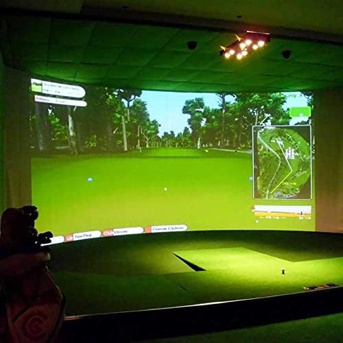 ZGJHFF Симулатор на топка за голф в Шок Дисплей Прожекционен Екран Вътрешен Материал от бял плат Цел за упражнения по голф (Размер: