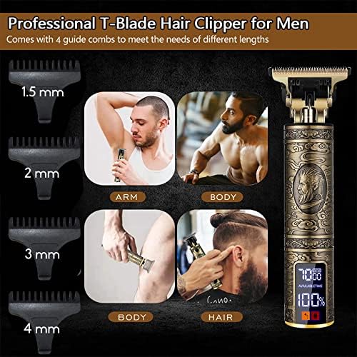 Acessorz Машинки за Подстригване на коса за мъже, Безжична Машинка за подстригване на коса с нулева разлика, Професионален Комплект