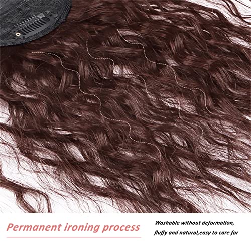 ICRAB 10Дамски Плетени Превръзка на Главата от Сплетени коси, изкуствена коса, Естествено Изглеждащ Вълнообразни Topper От Човешка