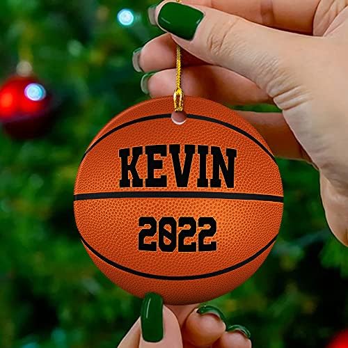 SANDJEST Персонализирани Баскетболен Украшение Керамични Бижута 2022 за Подарък на Коледна Елха, Подаръци Basketballer Баскетболен