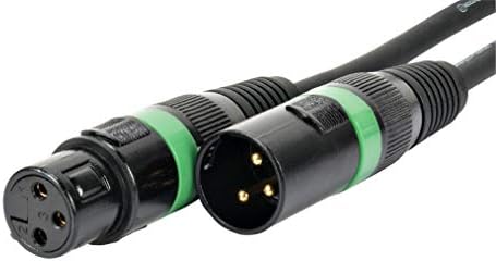 Кабел Accu AC3PDMX15, Кабел за осветление на сцената, DMX, 3-пинов конектор за свързване на 3-контакт контакт (15 фута)