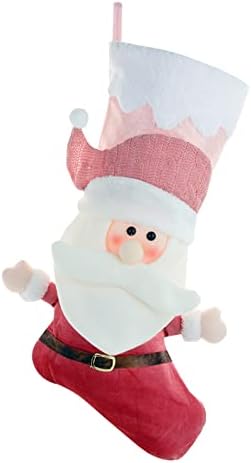 Коледни топки върху 21 Инчови Коледни Чорапи Розови Коледни Чорапи, Окачени Подарък Чорапи с шоколадови Бонбони За Камината, Коледни