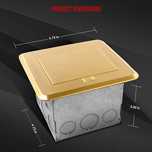 Комплект подови кутии ENERLITES Soft Pop-Up, Square, 20A GFCI Защитен от неоторизиран достъп до устойчив на Атмосферни влияния,