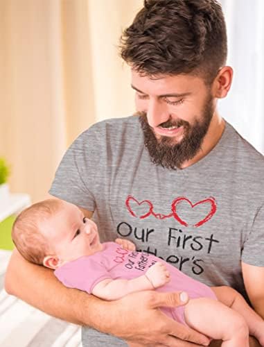 Комплект тениски за баща, Син и Дъщеря на Първия Ден баща Tstars, Еднакви Комплекти за татко и Бебе