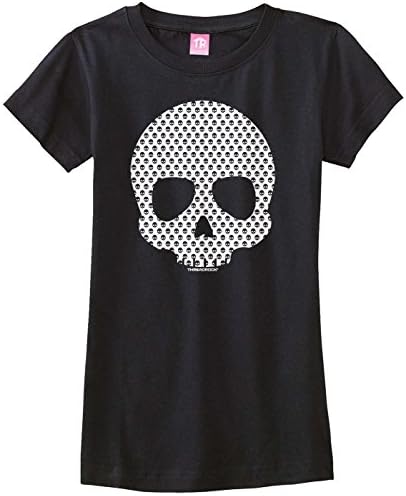 Тениска с изображение на Череп за по-големи момичета Threadrock, направени от черепи