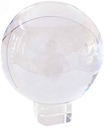 ZAMTAC 50 мм, 1 бр. Прозрачен Цветен Кристал Carfts Украса за Дома Стъклена Сфера с топка Отгоре - (Цвят: 100 мм, размер: без причина)