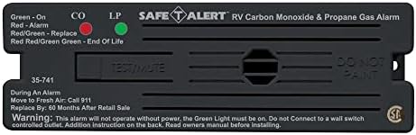 Safe-T-Предупреждение от MTI Industries 35-741-Аларма BL Dual LP/CO - 12 В, повърхностно монтиране на 35 серия, черен