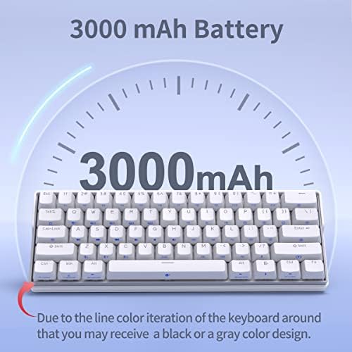 KEMOVE Snowfox DK61 60% Безжична Ръчна Детска клавиатура, 2,4 G / Type-C / Bluetooth 5,0 Мини-клавиатура Gateron G Pro с червен