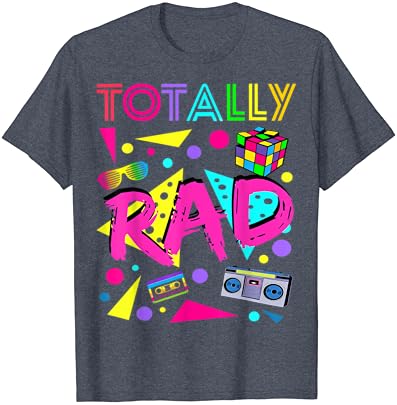 Тениска за костюмированной партита Totally Rad 1980-те винтидж стил на Осемдесетте Тениска