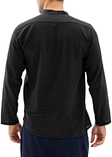 Xiloccer Мъжки Памучни Ленени Ризи и Блузи, на най-Добрите Тениски за Мъже, Ризи с дълъг Ръкав, Мъжки Графична Hoody, Туристически