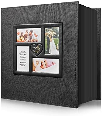 Фотоалбум в тъканната рамка Hongxing, 4x6 снимки с 600 джобове, Бельо корица, Семейни сватбени Албуми за снимки е Много Голям капацитет