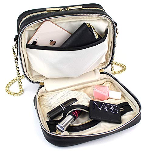 Чанта за памперси Itzy Ritzy през рамо С 6 джоба и 2 отделения; Включва промяна на мат, Черен